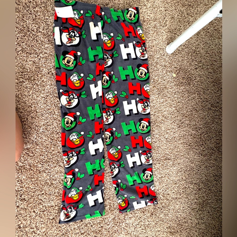 Disney Christmas fleece pajama pants medium
